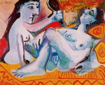 deux moines Tableau Peinture - Les deux amies 1965 cubisme Pablo Picasso